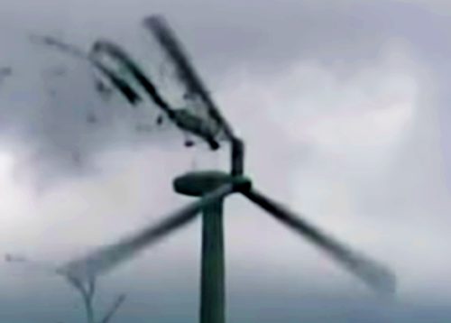 broken wind power generator